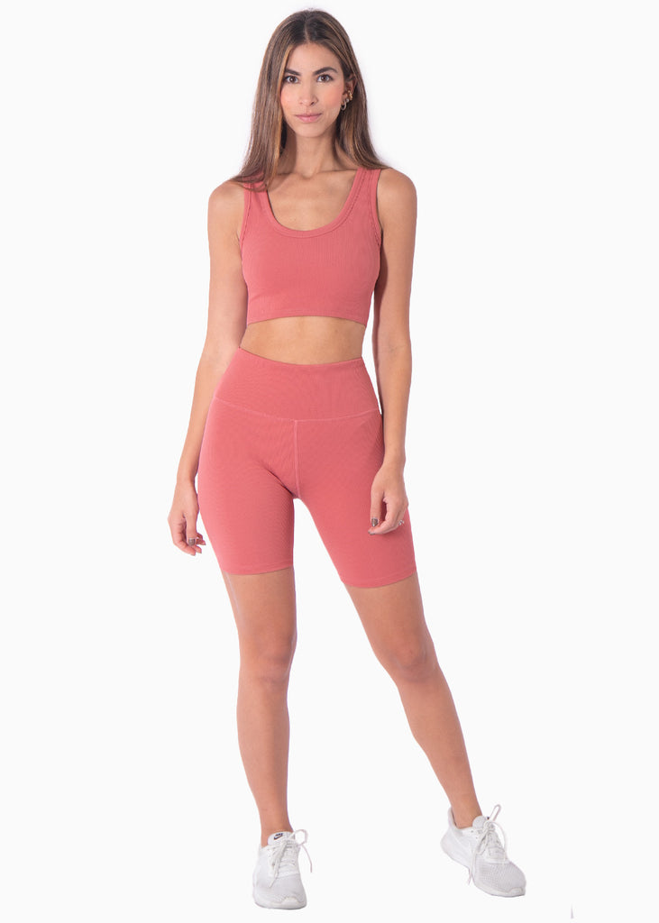 Biker deportivo color terracota para mujer - Flashy