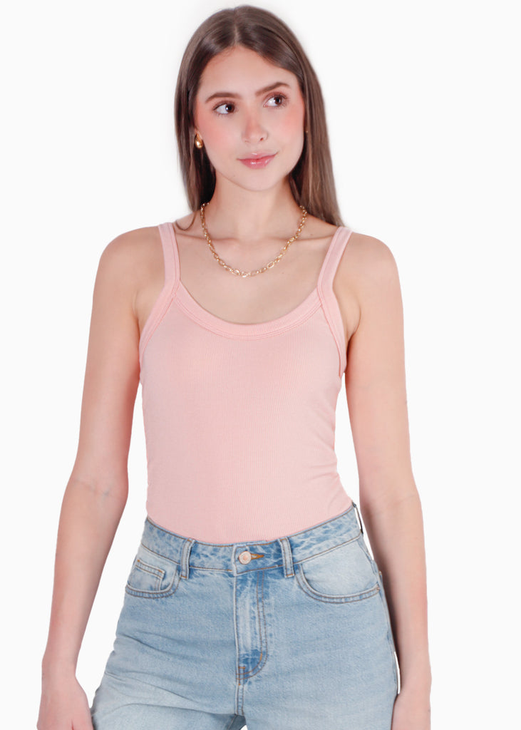 Blusa de tiras tipo esqueleto color rosado color rosado para mujer - Flashy