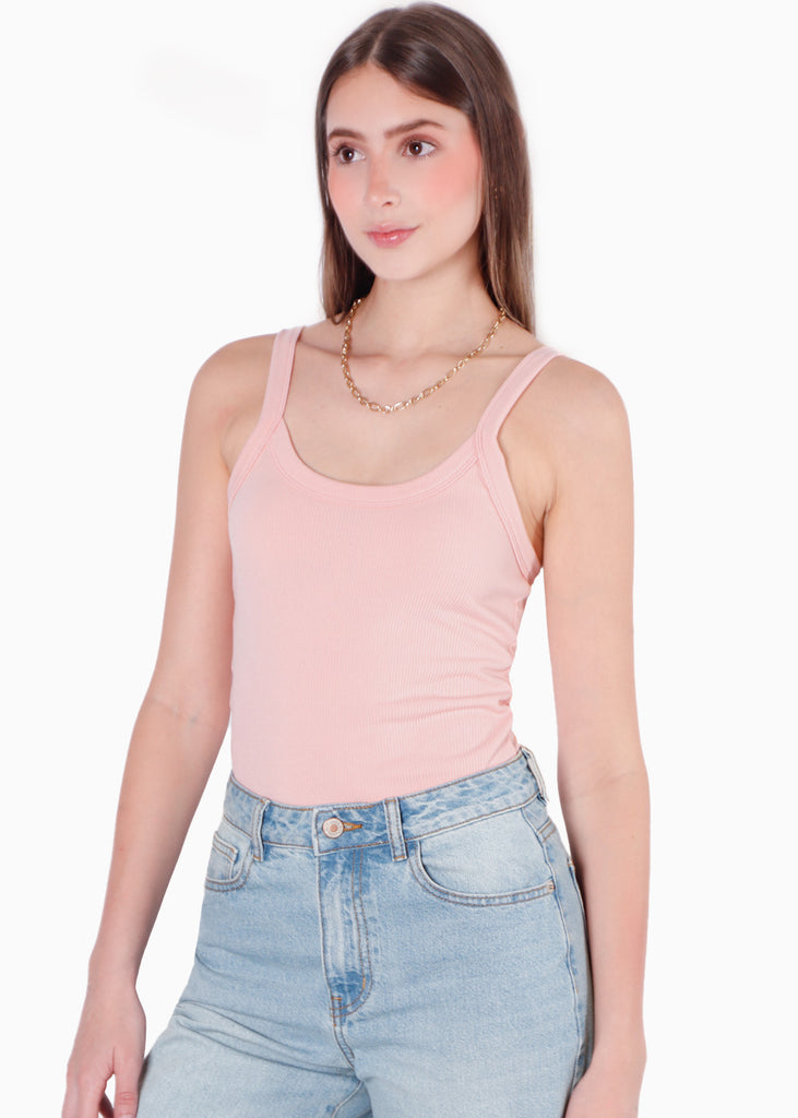 Blusa de tiras tipo esqueleto color rosado color rosado para mujer - Flashy