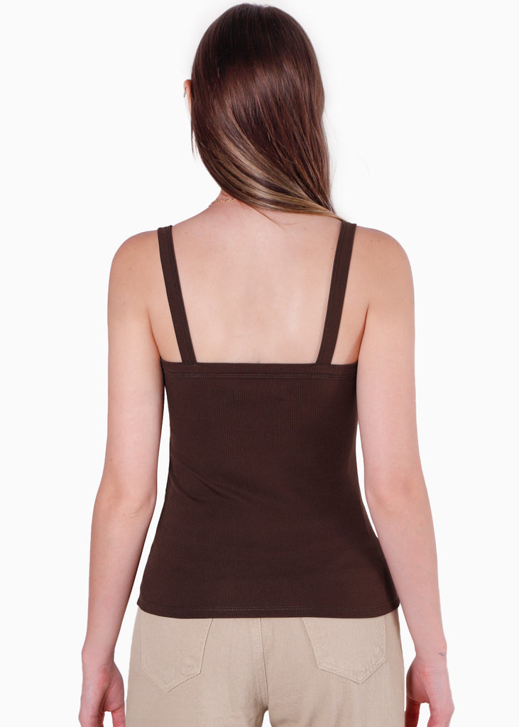 Blusa de tiras tipo esqueleto color café color café para mujer - Flashy