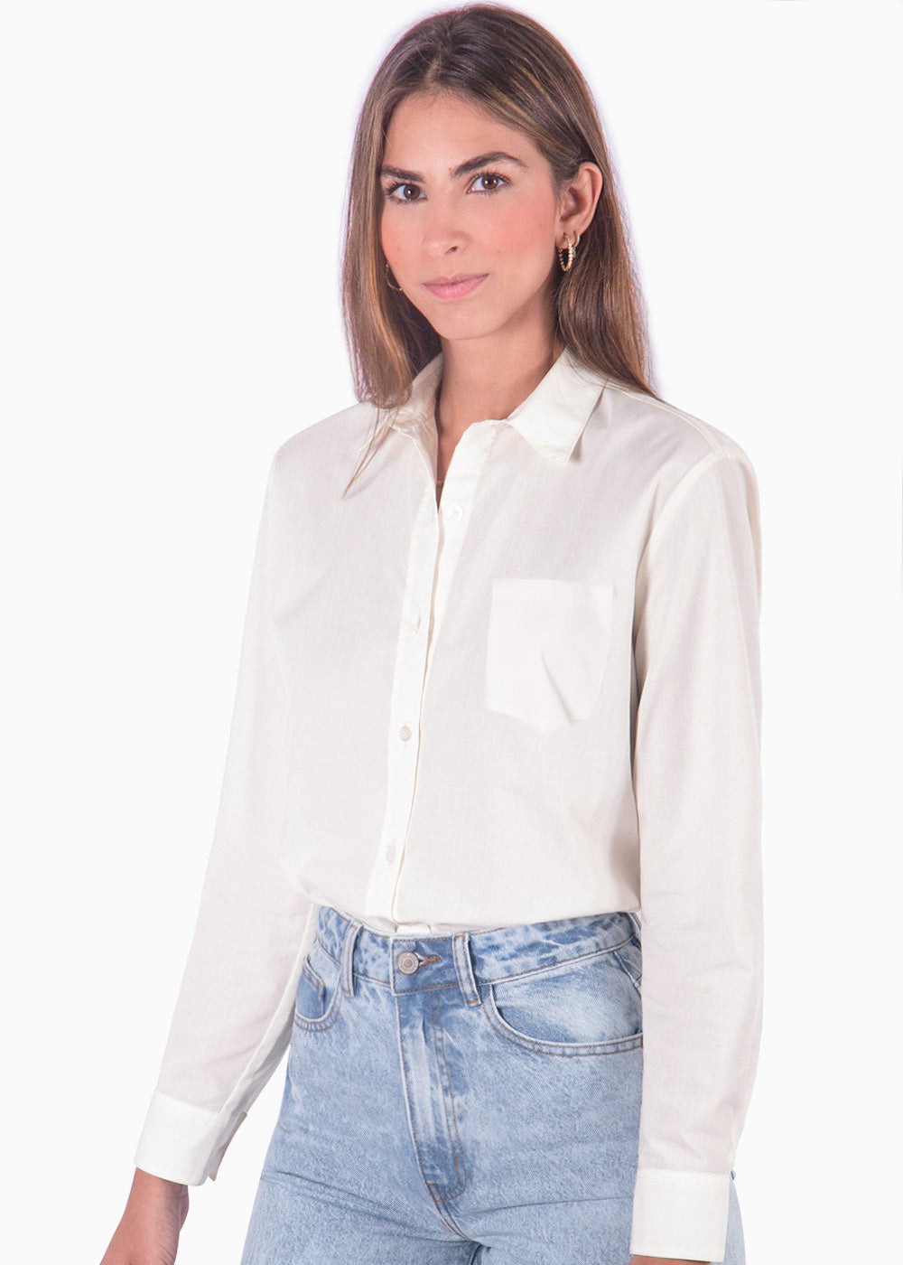 Blusa Manga Larga con Botones y Cuello Flashy Colombia