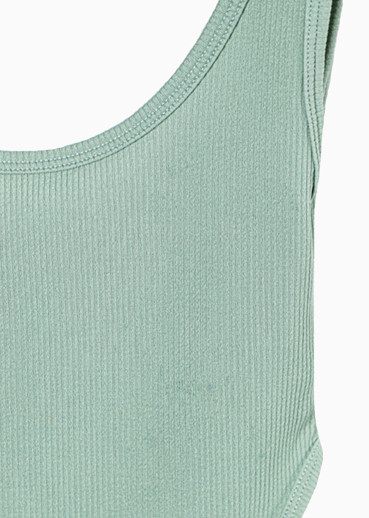 Body costillero sin mangas color verde para mujer - Flashy