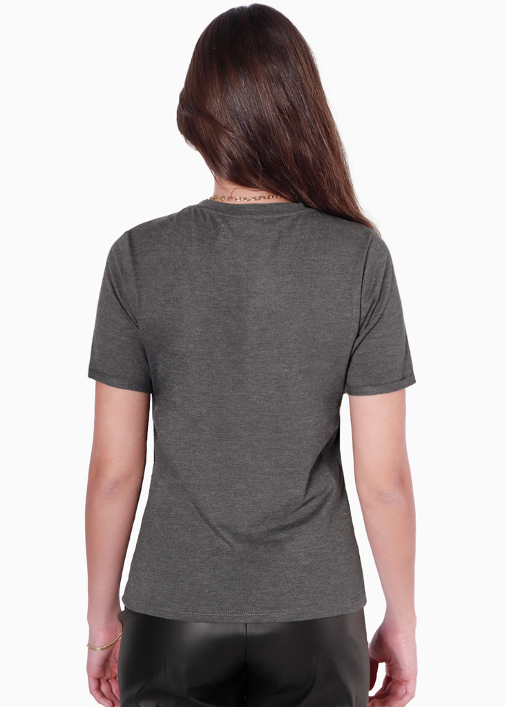 Camiseta estampada "Magical Spirit" color gris para mujer - Flashy