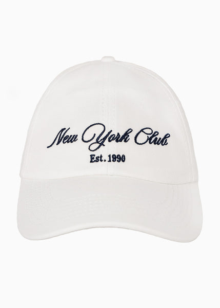 Gorra con bordado "New York City Club" color rosado para mujer - Flashy