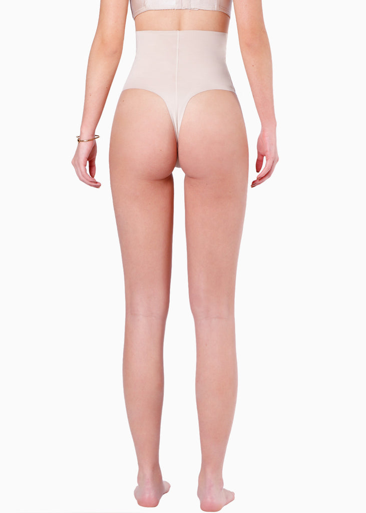 Panty moldeador con control de abdomen color beige para mujer - Flashy